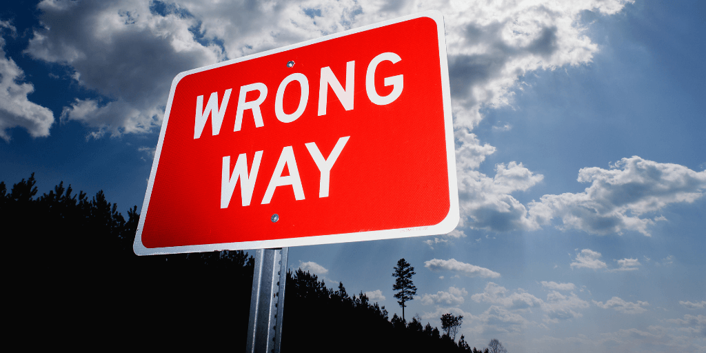 wrong way